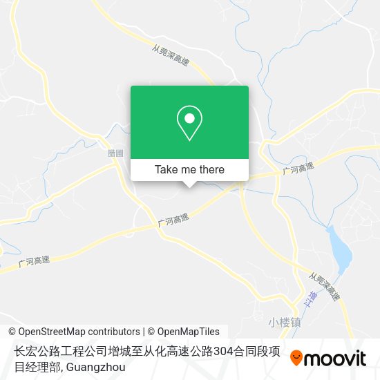 长宏公路工程公司增城至从化高速公路304合同段项目经理部 map