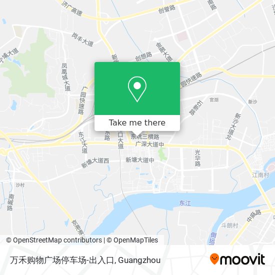 万禾购物广场停车场-出入口 map