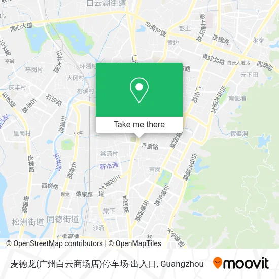 麦德龙(广州白云商场店)停车场-出入口 map