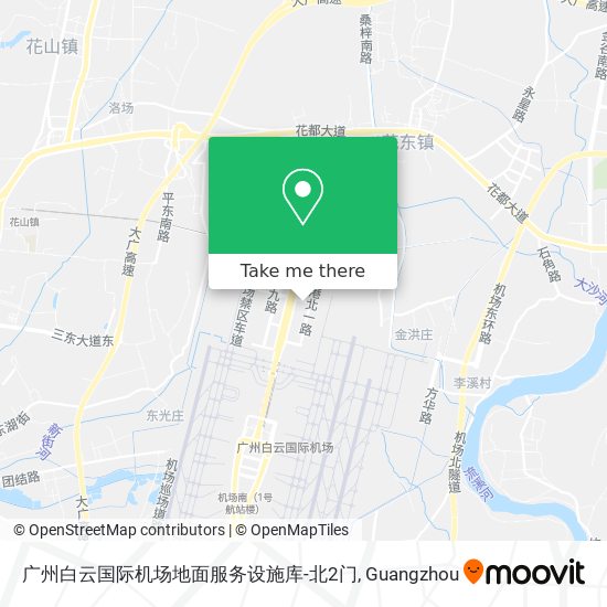 广州白云国际机场地面服务设施库-北2门 map