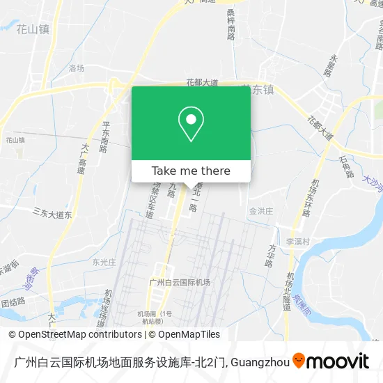 广州白云国际机场地面服务设施库-北2门 map