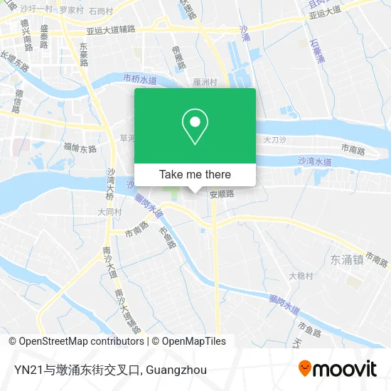 YN21与墩涌东街交叉口 map