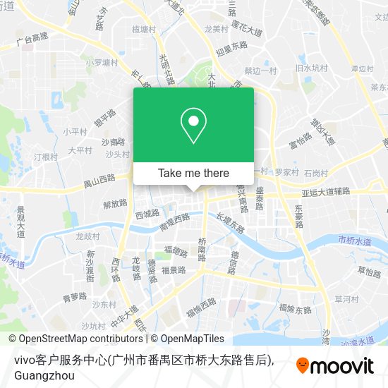vivo客户服务中心(广州市番禺区市桥大东路售后) map