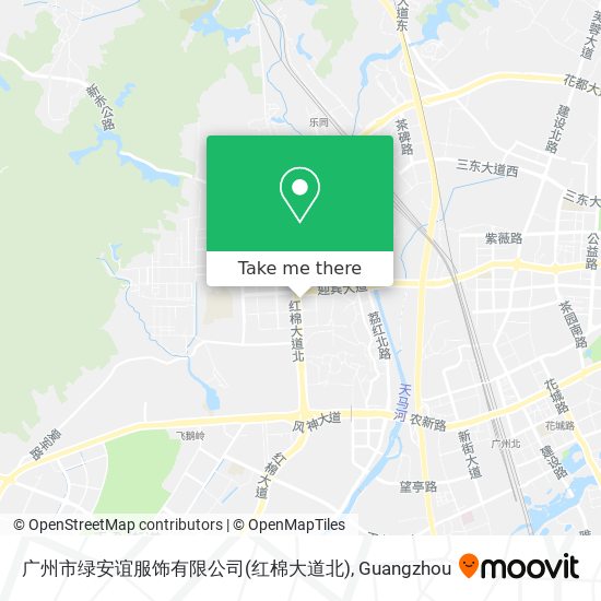 广州市绿安谊服饰有限公司(红棉大道北) map