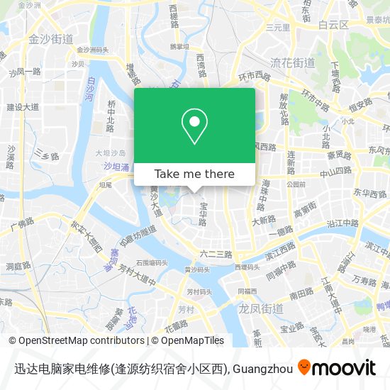 迅达电脑家电维修(逢源纺织宿舍小区西) map