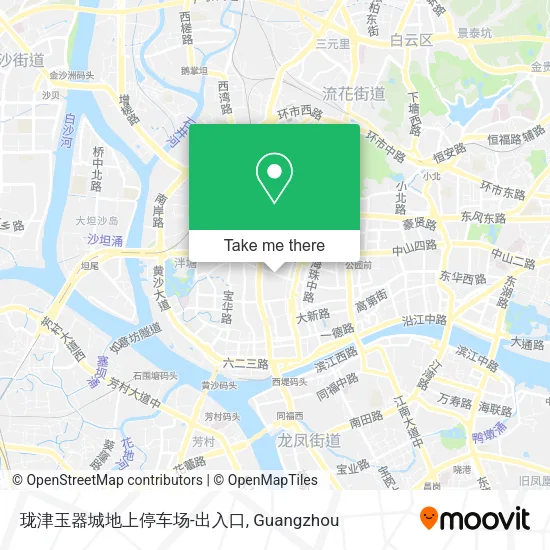 珑津玉器城地上停车场-出入口 map