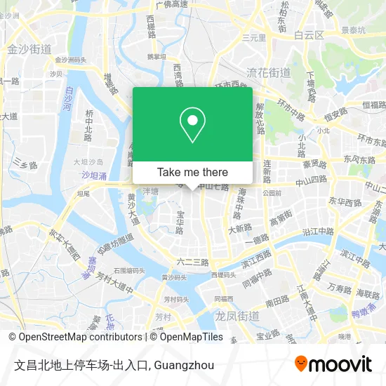 文昌北地上停车场-出入口 map