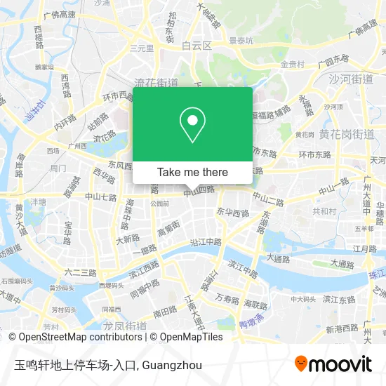 玉鸣轩地上停车场-入口 map