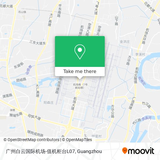 广州白云国际机场-值机柜台L07 map