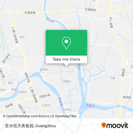 里水悦天美食园 map