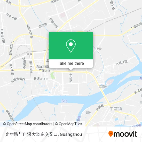 光华路与广深大道东交叉口 map