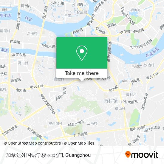 加拿达外国语学校-西北门 map