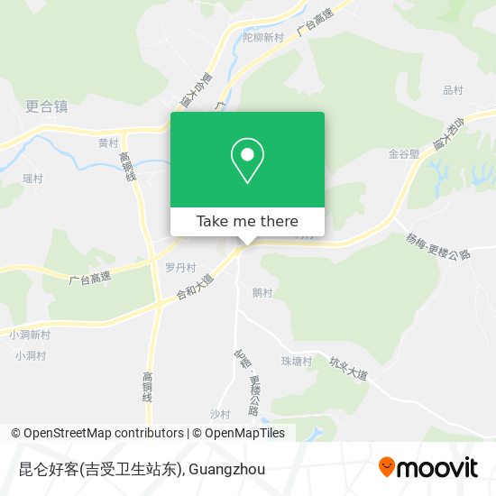 昆仑好客(吉受卫生站东) map