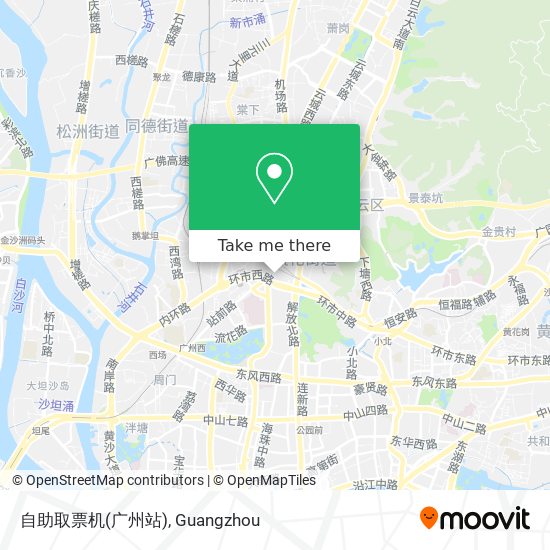 自助取票机(广州站) map