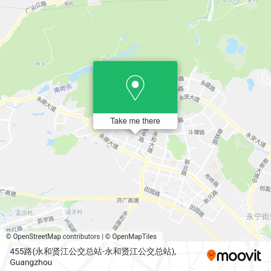 455路(永和贤江公交总站-永和贤江公交总站) map