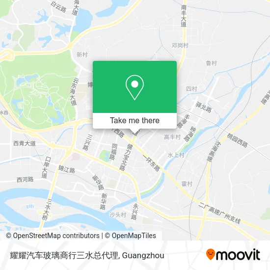 耀耀汽车玻璃商行三水总代理 map