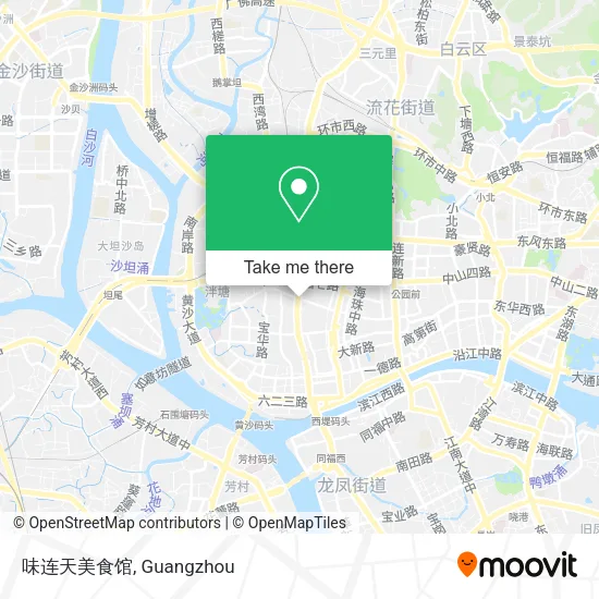 味连天美食馆 map