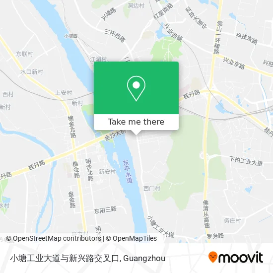 小塘工业大道与新兴路交叉口 map