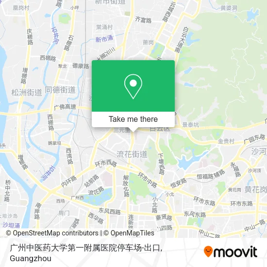 广州中医药大学第一附属医院停车场-出口 map