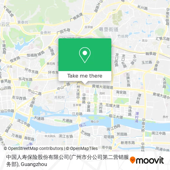 中国人寿保险股份有限公司(广州市分公司第二营销服务部) map