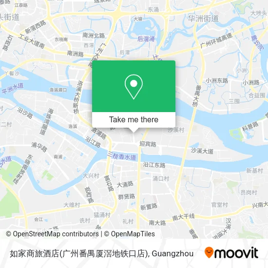 如家商旅酒店(广州番禺厦滘地铁口店) map
