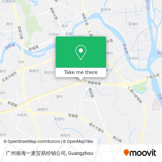 广州南海一麦贸易经销公司 map