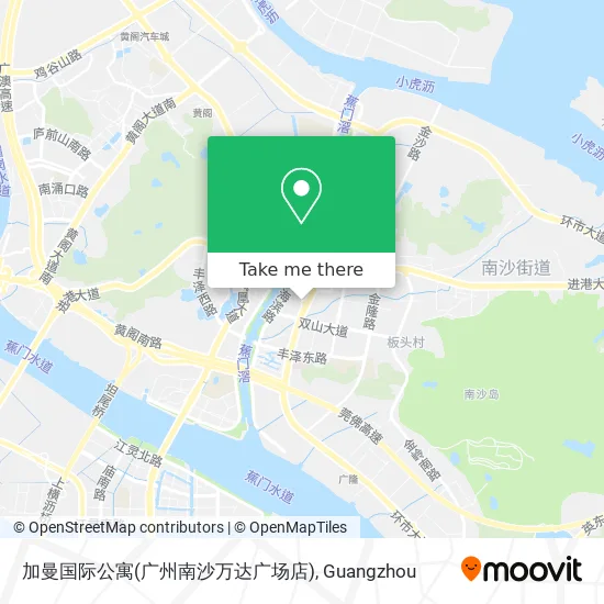 加曼国际公寓(广州南沙万达广场店) map