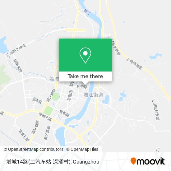增城14路(二汽车站-深涌村) map