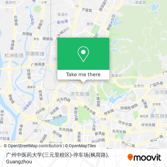 广州中医药大学(三元里校区)-停车场(枫荷路) map