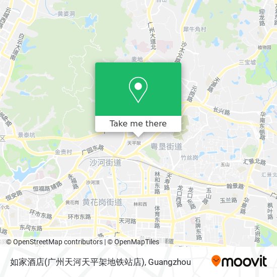 如家酒店(广州天河天平架地铁站店) map