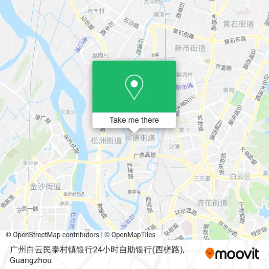 广州白云民泰村镇银行24小时自助银行(西槎路) map