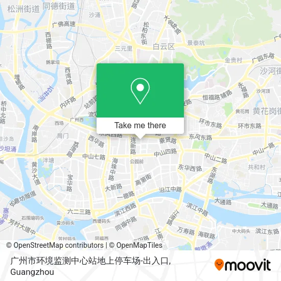 广州市环境监测中心站地上停车场-出入口 map
