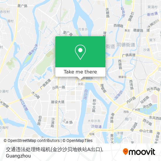交通违法处理终端机(金沙沙贝地铁站A出口) map