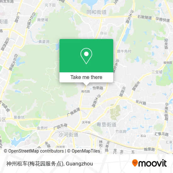 神州租车(梅花园服务点) map