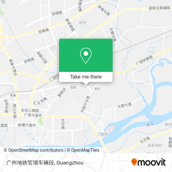 广州地铁官湖车辆段 map