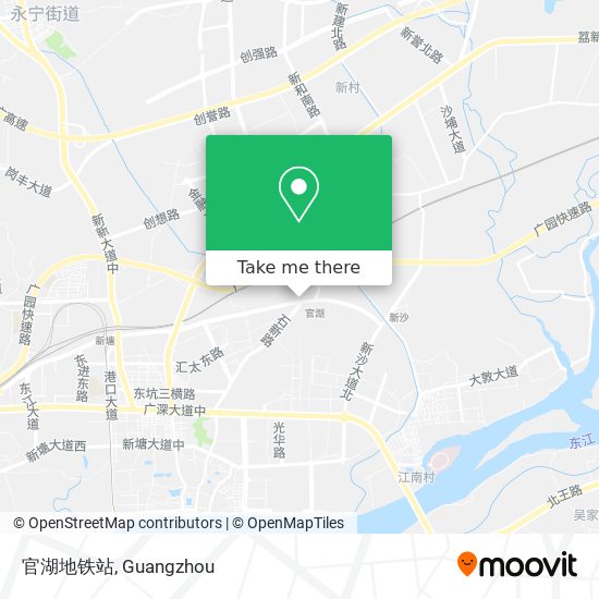 官湖地铁站 map