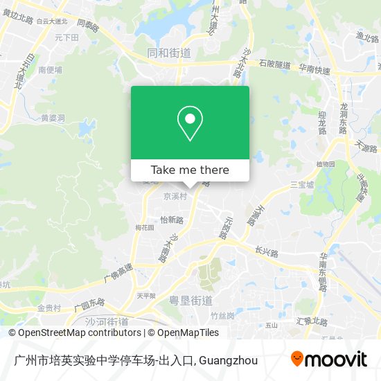 广州市培英实验中学停车场-出入口 map