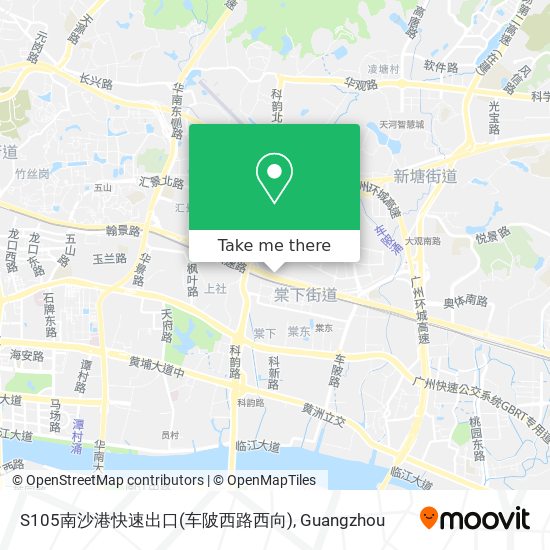 S105南沙港快速出口(车陂西路西向) map