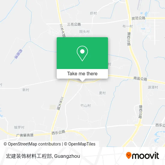 宏建装饰材料工程部 map