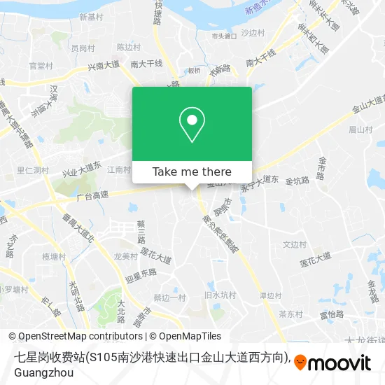 七星岗收费站(S105南沙港快速出口金山大道西方向) map
