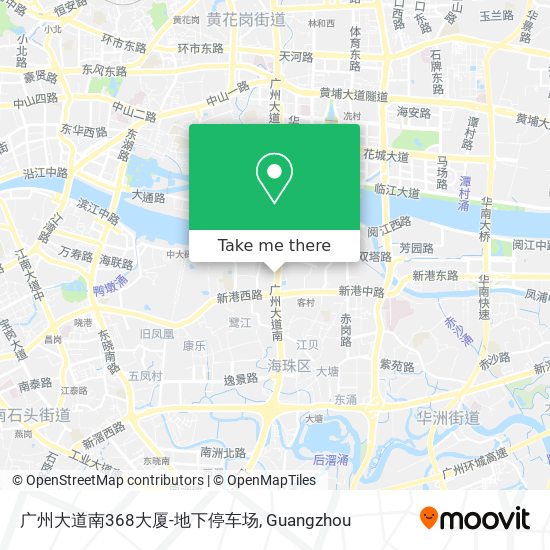 广州大道南368大厦-地下停车场 map
