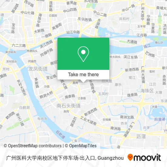 广州医科大学南校区地下停车场-出入口 map