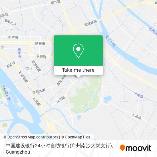 中国建设银行24小时自助银行(广州南沙大岗支行) map