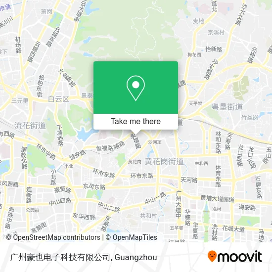 广州豪也电子科技有限公司 map