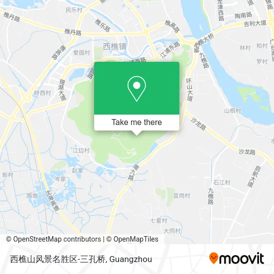 西樵山风景名胜区-三孔桥 map