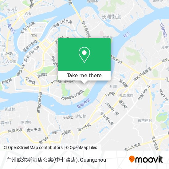 广州威尔斯酒店公寓(中七路店) map