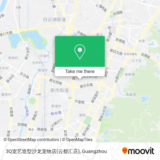 3Q宠艺造型沙龙宠物店(云都汇店) map