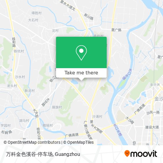 万科金色溪谷-停车场 map