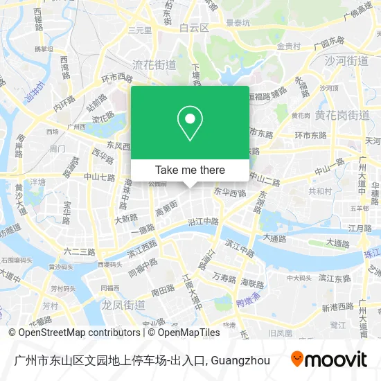 广州市东山区文园地上停车场-出入口 map