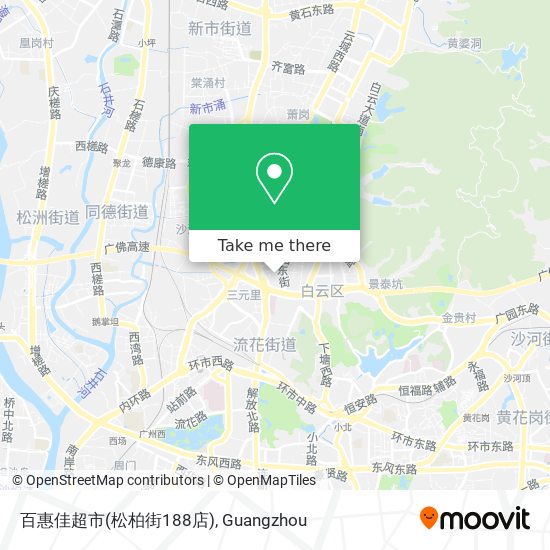 百惠佳超市(松柏街188店) map